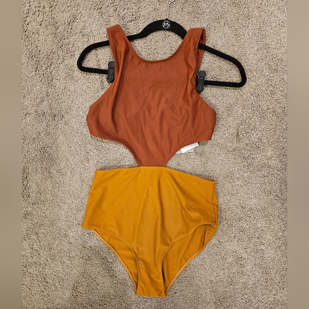 September One Piece cutout bathing suit NWT size L